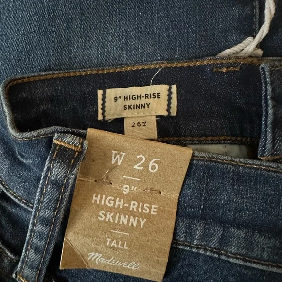 NWT Madewell 9” High Rise Tall Skinny Jeans - Picture 4 of 4